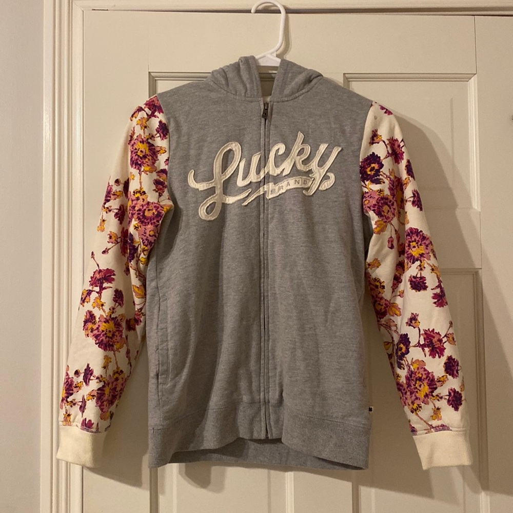 Lucky Brand zip up hoodie for girls
